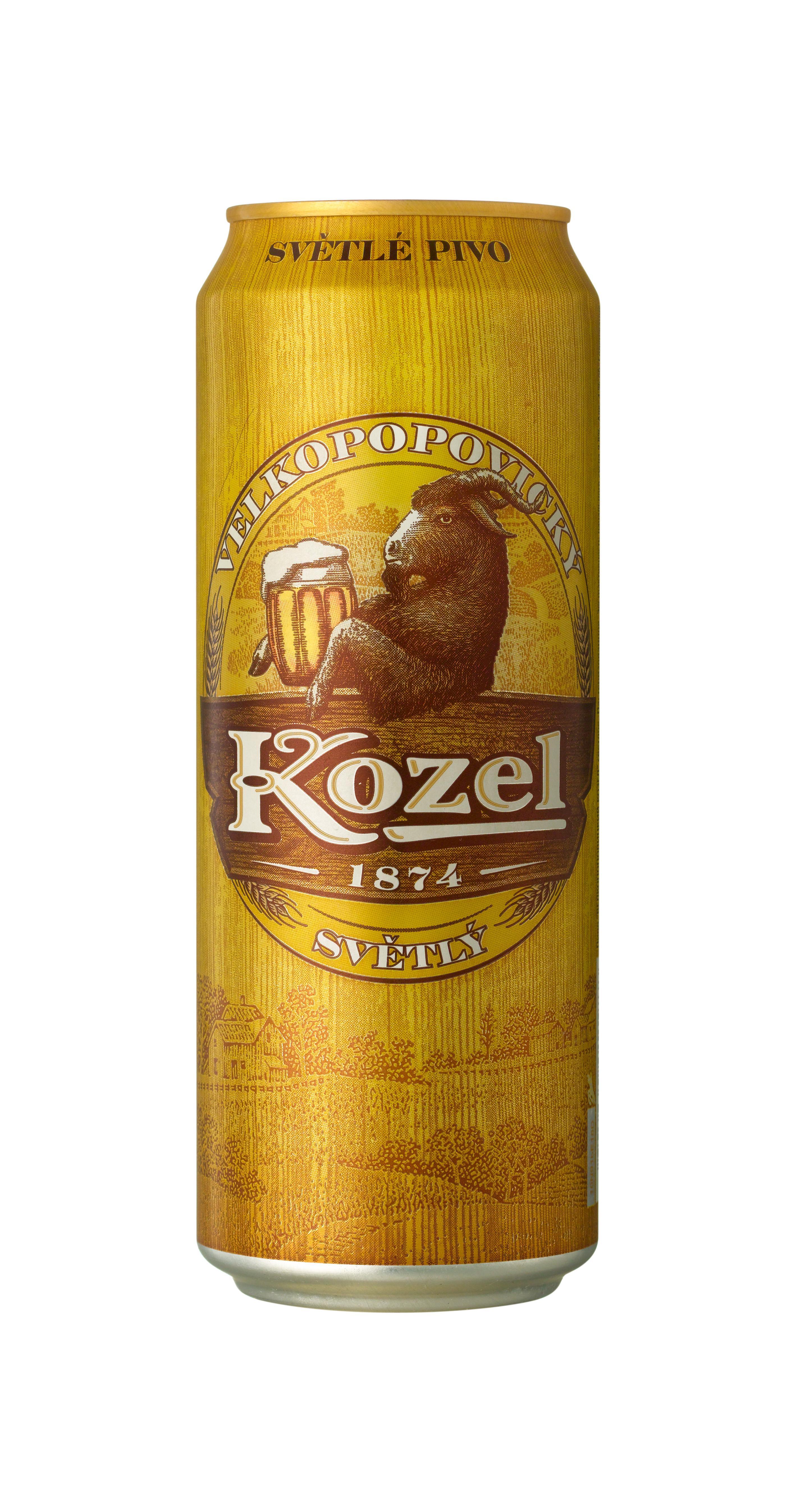 Пиво светлое Velkopopovicky Kozel 4%, 450 мл., ж/б