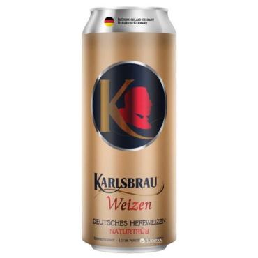 Пиво светлое Karlsbrau Weizen 4,9%, 500 мл., ж/б