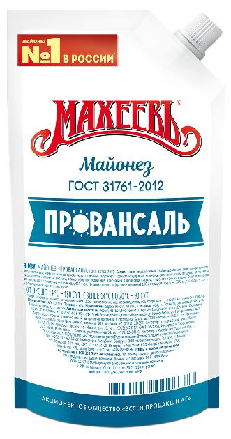 Майонез МАХЕЕВЪ Провансаль 50,5%, 380 гр., дой-пак с дозатором