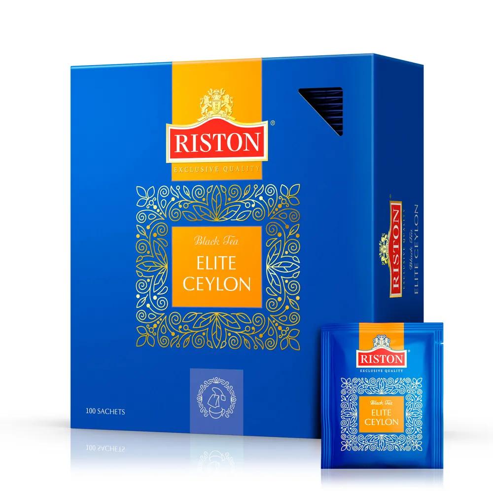 Чай черный Riston elite ceylon 100 пакетиков 200 гр., картон