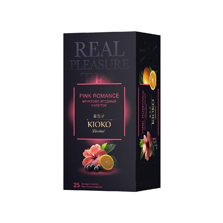 Чай Kioko Limited Pink Romance каркаде с ягодами и фруктами 25 пак. 50 гр., картон