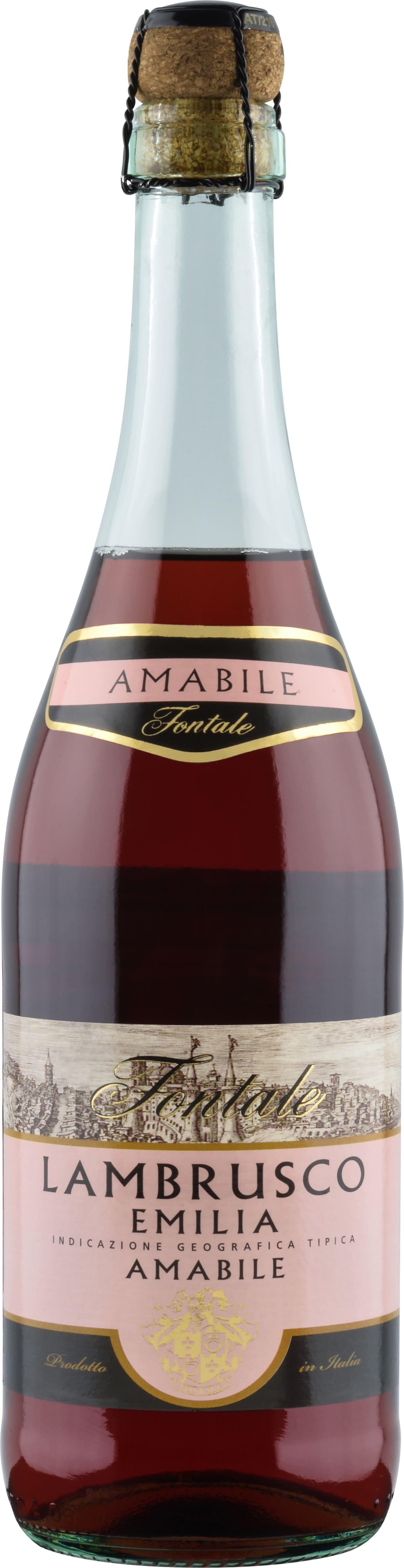 Вино игристое  Фонтале Ламбруско Эмилия Розато розовое п/сладкое, Италия 750 мл., стекло