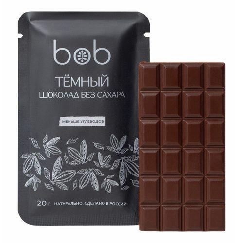Шоколад Bob темный без сахара 20 гр., саше