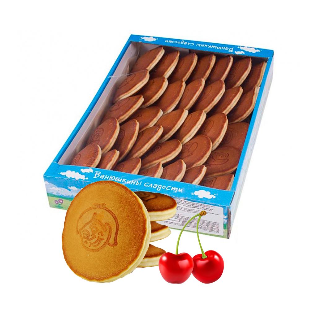 Печенье Ванюшкины сладости с начинкой вишня 1,3 кг., картон