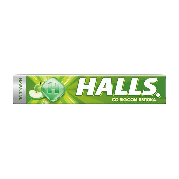 Леденцы Halls яблоко 25 гр., обертка