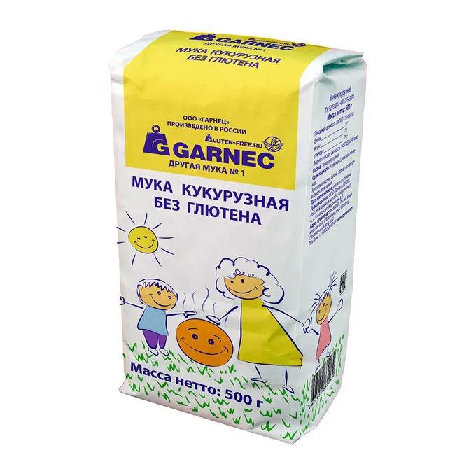 Мука Garnec кукурузная без глютена, 500 гр., бумажная упаковка