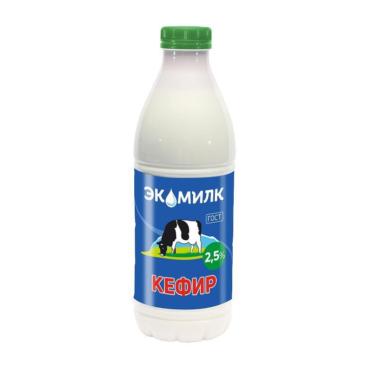 Кефир Экомилк 2,5% 900 мл., ПЭТ