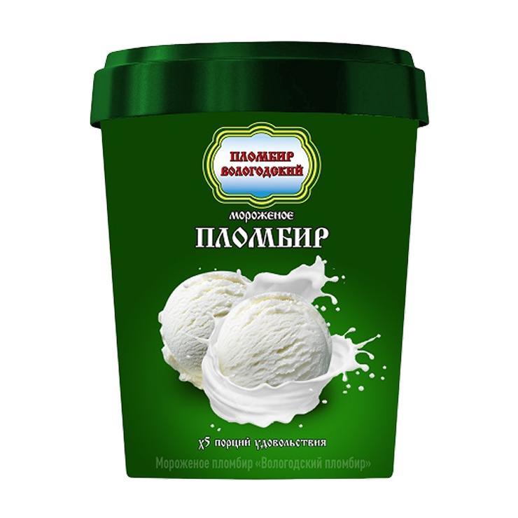 Мороженое Вологодский Пломбир 480 гр., ведро
