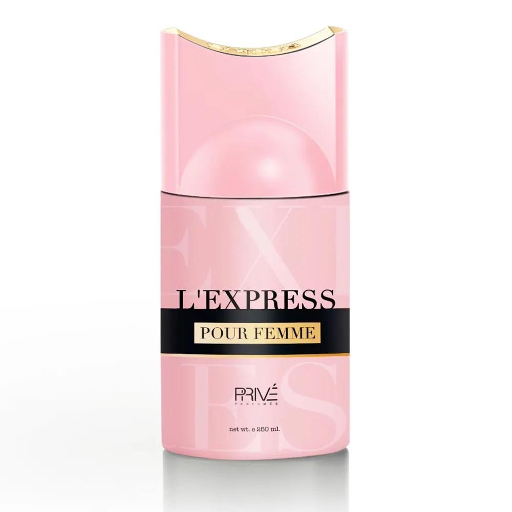 Дезодорант-спрей Prive L`EXPRESS POUR FEMME парфюмированный женский 250 мл., спрей