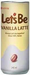 Напиток кофейный Lotte Lets Be ванильный латте 240 мл., ж/б