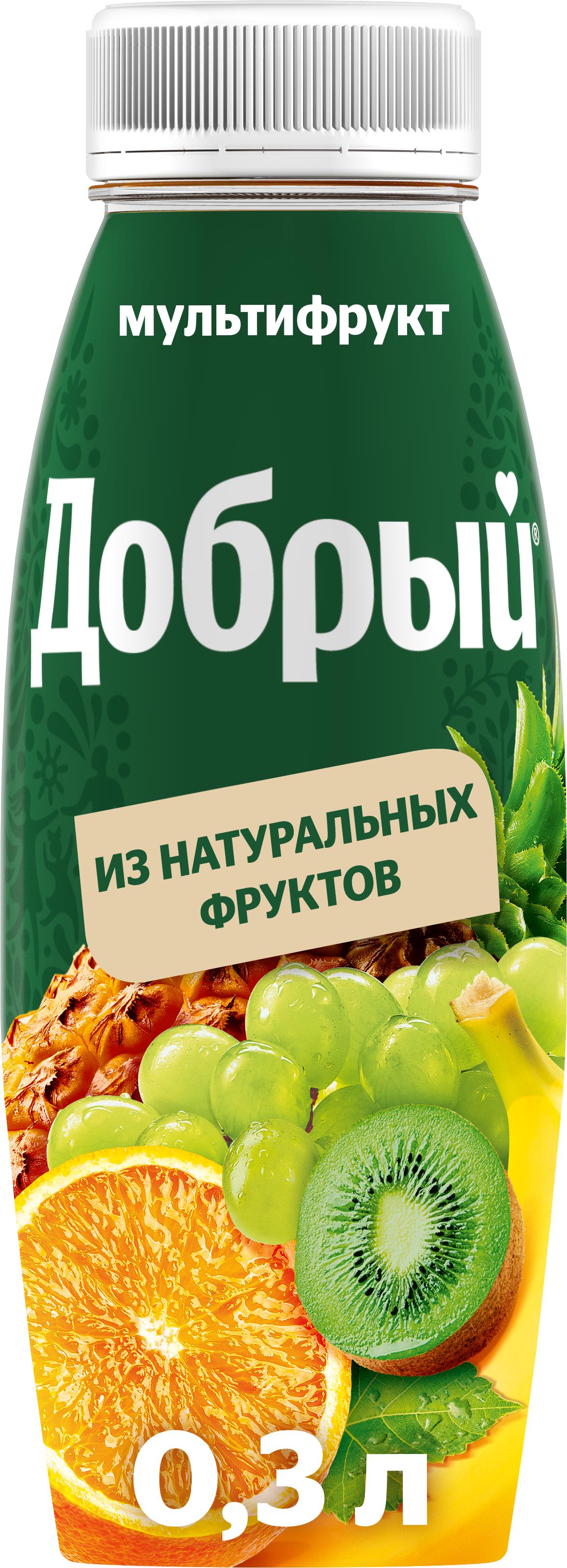 Нектар Добрый мультифрукт,обогащенный провитамином А 300 мл., ПЭТ