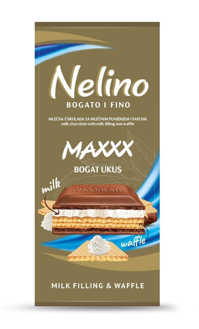 Шоколад Nelino Maxx Choco Waffle 80 гр., картон