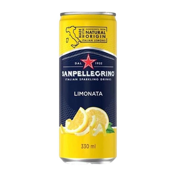 Напиток газированный Sanpellegrino Limonata лимон с соком 330 мл., ж/б