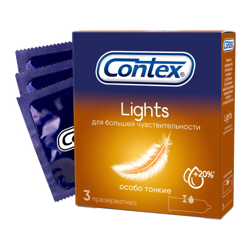 Презервативы Сontex lights тонкие 3 шт., картон