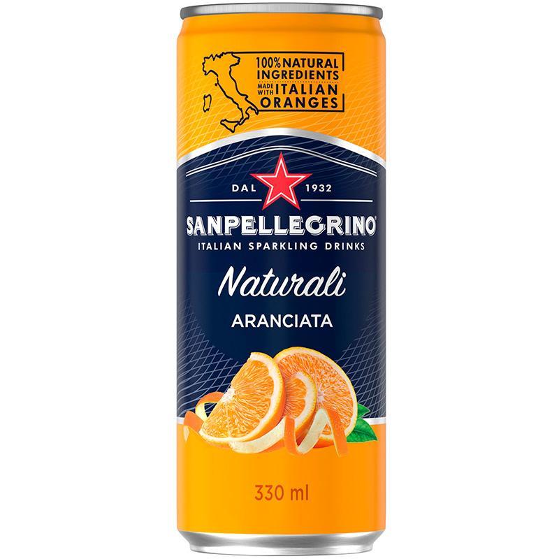 Напиток газированный Sanpellegrino Aranciata апельсин 330 мл., ж/б