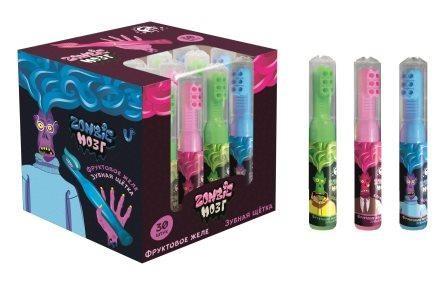 Желе Zомби Мозг Зубная щетка 30 шт. 210 гр., картон