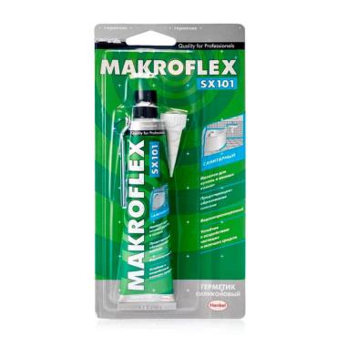Герметик санитарный силиконовый белый Makroflex SX 101, 85 мл., блистер