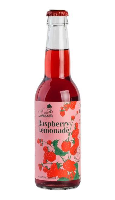 Напиток газированный Lemonardo Raspberry Lemonade малина без сахара 330 мл., стекло
