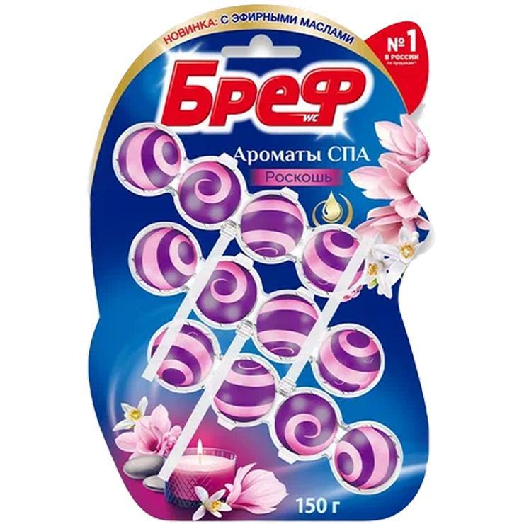 Блок туалетный Bref ароматы СПА роскошь 50 гр., блистер
