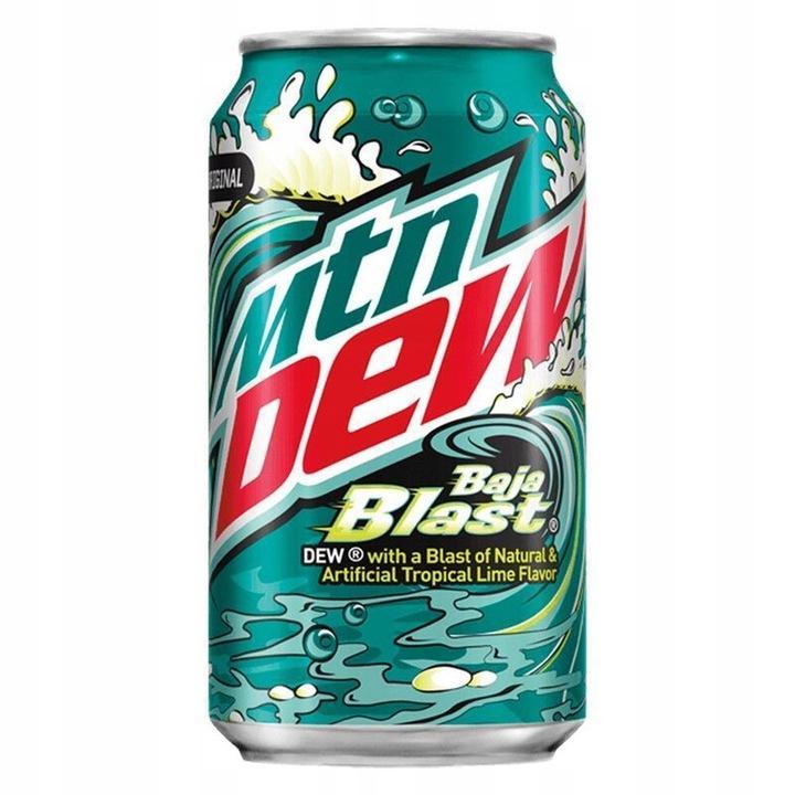 Напиток газированный Mountain Dew baja blast 355 мл., ж/б