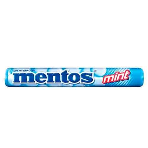 Жевательные конфеты Mentos Roll Mint 29 гр., обертка