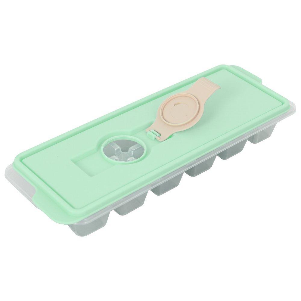 Форма для льда с крышкой и клапаном Мультидом 12 ячеек 24,5х8,5х3,5 см 2 цвета, пакет