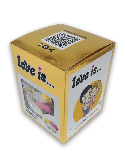 Конфеты Love is... жевательные ассорти вкусов сливочные, 105 гр., картон