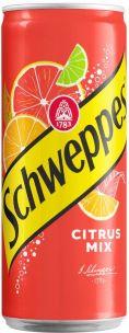 Напиток Schweppes The Original Citrus Mix безалкогольный газированный Польша 330 мл., ж/б