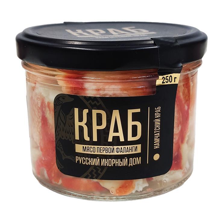 Мясо краба Русский икорный дом консервированное первая фаланга 250 гр., стекло