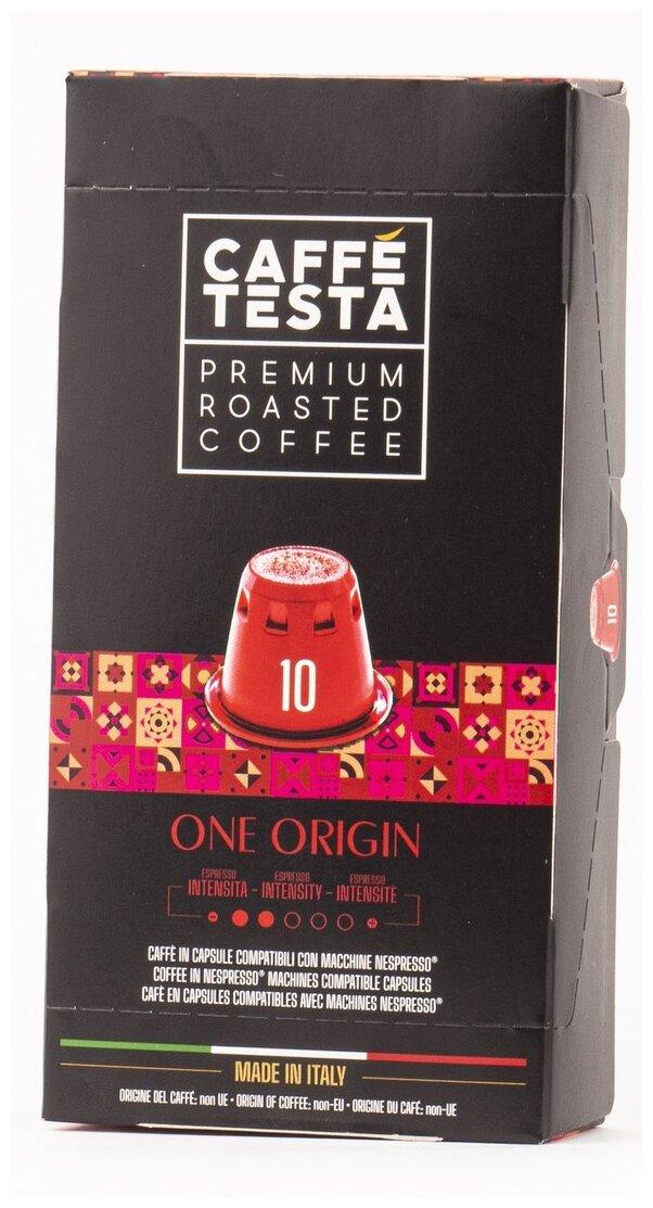 Кофе в капсулах CAFFE TESTA ONE ORIGIN 10 штук  арабика 100% 55 гр., картон