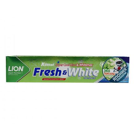 Зубная паста Lion Thailand Fresh & White для защиты, от кариеса прохладная мята