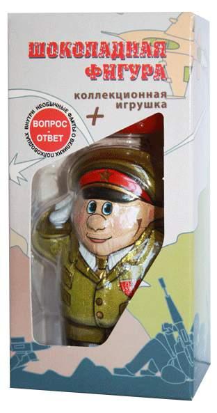 Шоколад фигурный Золотое правило подарочный набор моему защитнику солдатик 35 гр., и зведочка 40 гр., 75 гр., картон