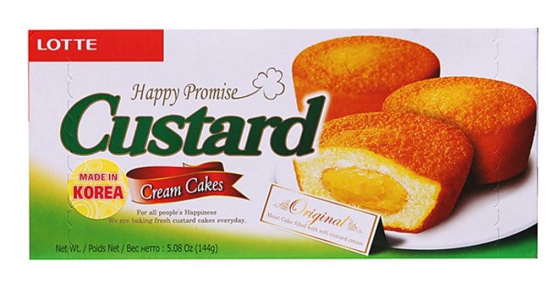 Кексы Lotte Custard Cream Cake с заварным кремом 138 гр., картон