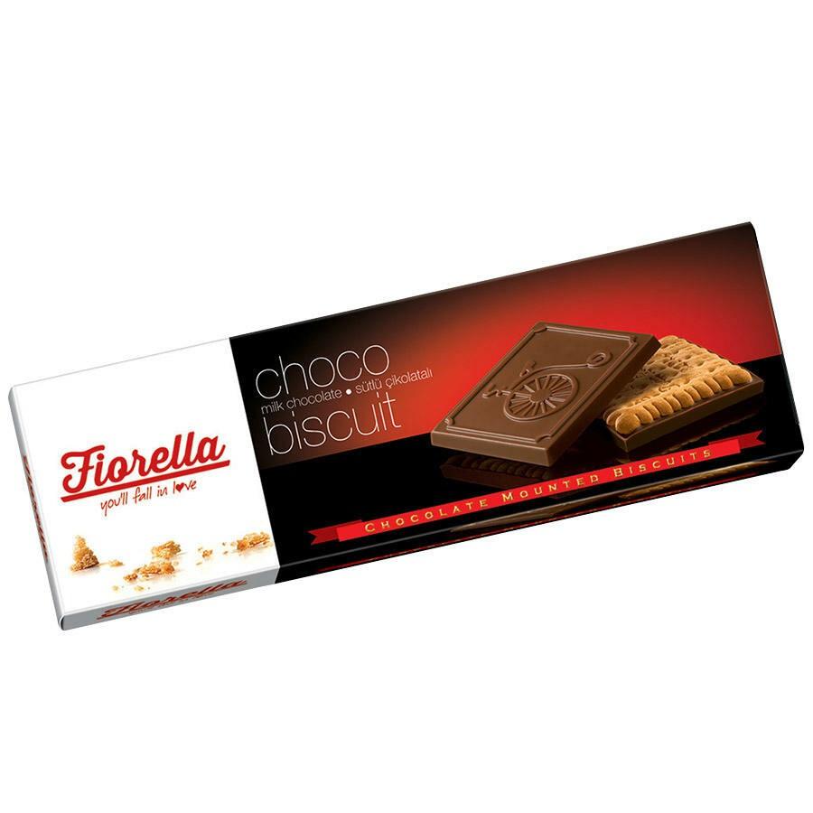 Печенье FIORELLA Choco Biscuit в молочном шоколаде 102 гр., картон