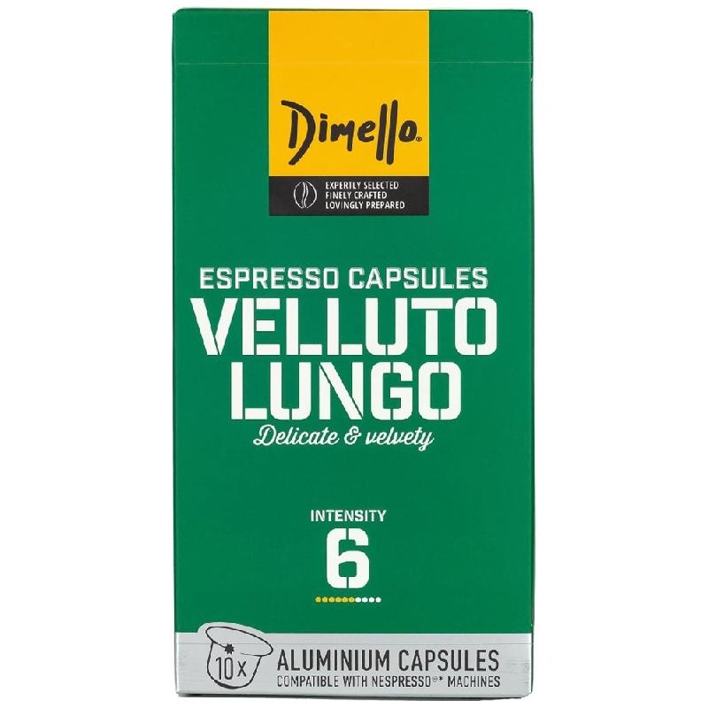 Кофе Dimello Velluto Lungo 6 в капсулах 10 штук 56 гр., картон