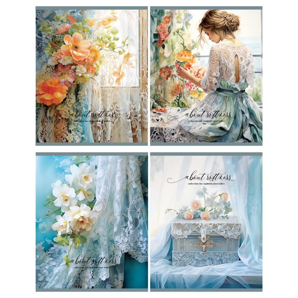 Тетрадь клетка Greenwich Line коллекция А5 48 листов 70 г/м2 матовая ламинация блестки тиснение фольгой, пакет