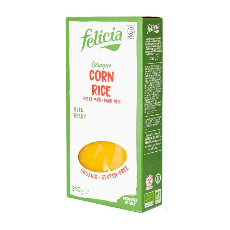 Изделия макаронные Felicia Lasagne Bio без глютена из кукурузно-рисовой муки 250 гр., картон