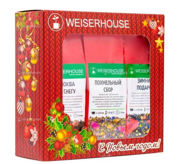 Чай Weiserhouse Подарочный набор С Новым Годом красный 100 гр., картон