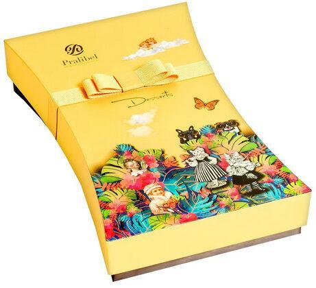 Конфеты шоколадные Pralibel Desserts giftbox из белого, темного и молочного шоколада 295 гр., картон
